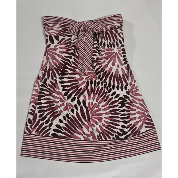 BCBGMaxAzria Strapless Dress in Pink and Brown Floral, XS ✔️ - Picture 4 of 4